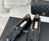 Женские кожаные лоферы Chanel 2024 черные лаковые