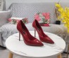 Женские кожаные туфли Dolce & Gabbana 2024 красные лакированные каблук 10,5 см