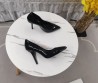 Женские кожаные туфли Dolce & Gabbana 2024 черные лакированные каблук 10,5 см