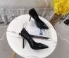 Женские кожаные туфли Dolce & Gabbana 2024 черные лакированные каблук 10,5 см