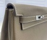 Женский кожаный рюкзак Hermes Kelly Ado 2024 зеленый