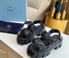 Женские кожаные сандалии Prada 2024 Monolith черные