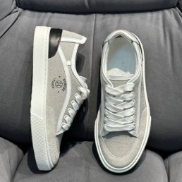 Женские текстильные кеды Hermes серые 2024