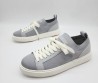 Мужские текстильные кроссовки Santoni серые 2024