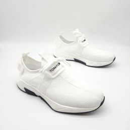 Мужские текстильные кроссовки Tom Ford белые 2024