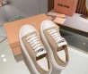 Женские текстильные кеды Miu Miu бежевые 2024