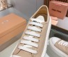Женские текстильные кеды Miu Miu бежевые 2024