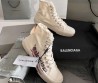 Женские текстильные кеды Balenciaga белые высокие 2024