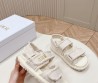 Женские текстильные сандалии Christian Dior белые 2024