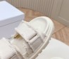 Женские текстильные сандалии Christian Dior белые 2024