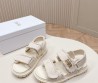 Женские текстильные сандалии Christian Dior белые 2024