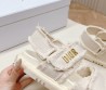 Женские текстильные сандалии Christian Dior белые 2024