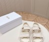 Женские текстильные сандалии Christian Dior белые 2024