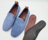 Мужские замшевые слипоны Loro Piana голубые 2024
