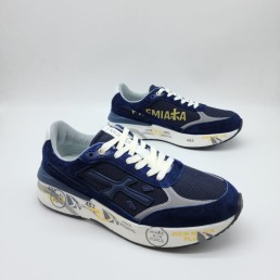 Мужские замшевые кроссовки Premiata темно-синие 2024