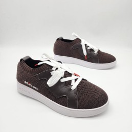 Мужские текстильные кроссовки Kiton коричневые 2024