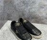 Женские кожаные кроссовки Prada черные с логотипом 2024