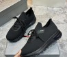 Мужские текстильные кроссовки Prada черные 2024
