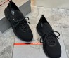 Мужские текстильные кроссовки Prada черные 2024