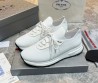 Мужские текстильные кроссовки Prada белые 2024