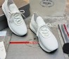 Мужские текстильные кроссовки Prada белые 2024