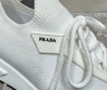 Мужские текстильные кроссовки Prada белые 2024