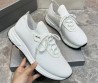 Мужские текстильные кроссовки Prada белые 2024