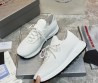 Мужские текстильные кроссовки Prada белые 2024