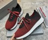 Мужские текстильные кроссовки Prada красные с черным 2024