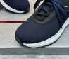 Мужские текстильные кроссовки Prada черные с синим 2024