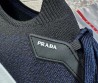 Мужские текстильные кроссовки Prada черные с синим 2024