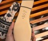 Женские комбинированные шлепки Christian Dior Dway бежевые с черным 2024