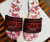 Женские комбинированные шлепки Christian Dior Dway красные с белым 2024