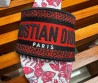 Женские комбинированные шлепки Christian Dior Dway красные с белым 2024