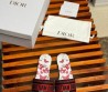 Женские комбинированные шлепки Christian Dior Dway красные с белым 2024
