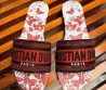 Женские комбинированные шлепки Christian Dior Dway красные с белым 2024