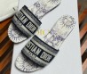 Женские комбинированные шлепки Christian Dior Dway синие с белым 2024