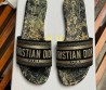 Женские комбинированные шлепки Christian Dior Dway черные с золотым 2024