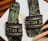 Женские комбинированные шлепки Christian Dior Dway черные с золотым 2024