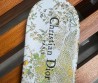 Женские комбинированные шлепки Christian Dior Dway золотые с белым 2024