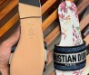 Женские комбинированные шлепки Christian Dior Dway синие с разноцветной подошвой 2024