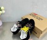 Женские замшевые кроссовки Miu Miu х New Balance 2024 черные с разноцветными шнурками