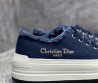 Женские текстильные кеды Christian Dior синие 2024