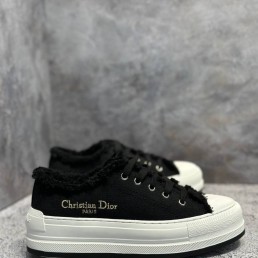 Женские текстильные кеды Christian Dior черные 2024