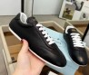 Женские кожаные кроссовки Prada черные 2024
