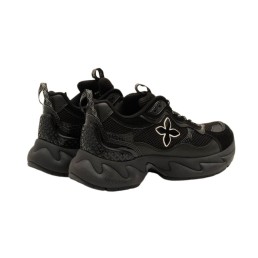 Женские комбинированные кроссовки SMFK черные 2024