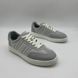 Мужские комбинированные кроссовки Brioni серые 2024