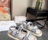 Женские текстильные сандалии Christian Dior белые с черным 2024