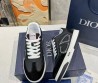 Женские кожаные кроссовки с замшевыми вставками Christian Dior черные 2024