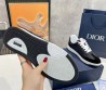 Женские кожаные кроссовки с замшевыми вставками Christian Dior черные 2024